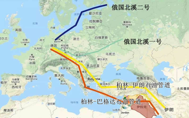 俄罗斯北溪1号线路图图片